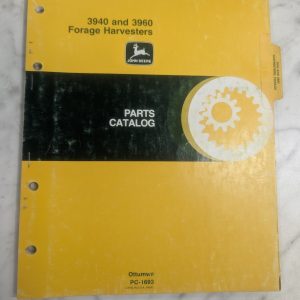 John Deere Jd Parts List Book Manual Catalog 3940 3960 Forage Harvester Pc-1693