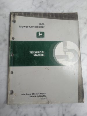 John Deere Jd Technical Service Manual 1600 Mower Conditioner Tm1474 1993