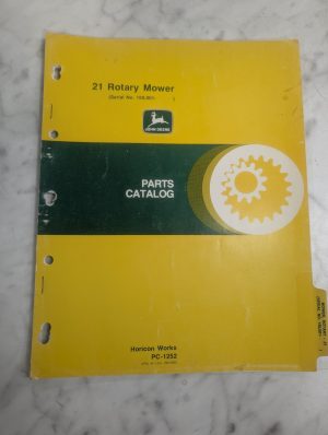 John Deere Jd Parts List Book Manual Catalog 21 Rotary Mower Pc-1252