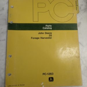 John Deere Jd Parts List Book Manual Catalog 35 Forage Harvester Pc-1263