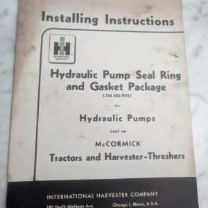 International Ih Mccormick #400-A Tractor Manure Spreader Owners Manual Parts