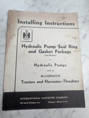 International Ih Mccormick #400-A Tractor Manure Spreader Owners Manual Parts