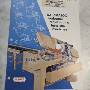 #S-84 Kalamazoo Industries Band Cutting Saws Sales Brochure Literature Catalog