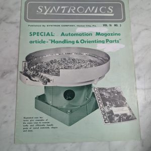 Syntronics Vol 16 #3 Sales Brochure Literature Catalog Mfg Engineer Ideabook