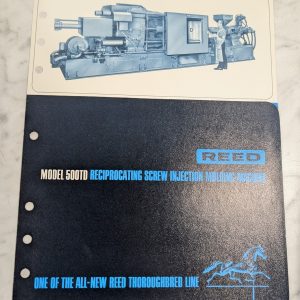 Reed 500Td Screw Injection Molding Machine Sales Brochure Literature Catalog