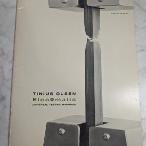 #63-B Tinius Olsen Universal Testing Machines Sales Brochure Literature Catalog