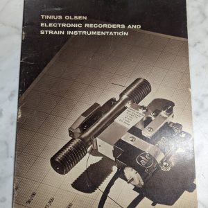 #76 Tinius Olsen Electronic Recorders Strain Sales Brochure Literature Catalog