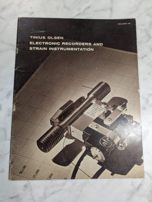 #76 Tinius Olsen Electronic Recorders Strain Sales Brochure Literature Catalog