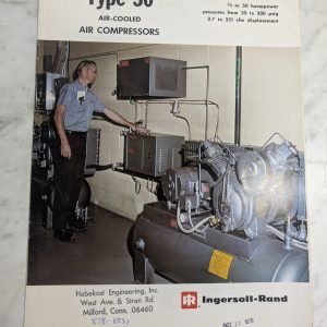 Ingersoll-Rand Type 30 Air Cooled Compressors 0.5-50 Hp Sales Brochure Catalog