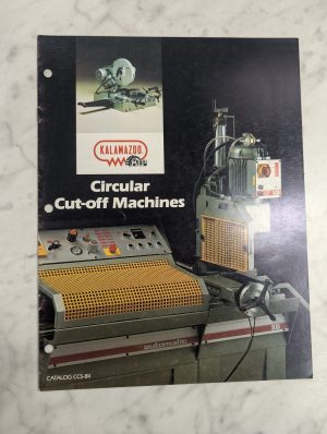 Kalamazoo Circular Cut Off Machines Sales Brochure Literature Catalog Ccs-84