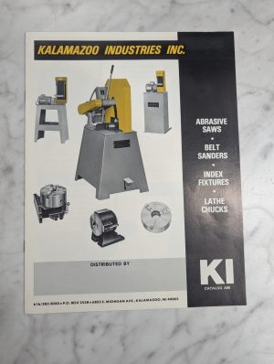 Kalamazoo Saws Sanders Fixtures Chucks Sales Brochure Catalog Literature A86