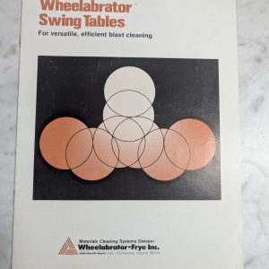 Wheelabrator Swing Tables Sales Brochure Literature Catalog 249-D