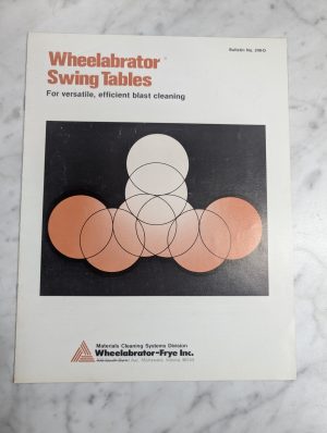 Wheelabrator Swing Tables Sales Brochure Literature Catalog 249-D