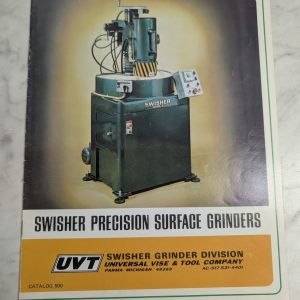 Uvt Swisher Grinder Surface Sales Brochure Literature Catalog #500