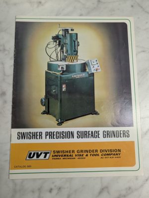 Uvt Swisher Grinder Surface Sales Brochure Literature Catalog #500
