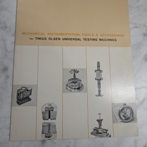 Tinius Olsen Universal Testing Machines Sales Brochure Literature Catalog 67-B
