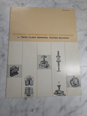 Tinius Olsen Universal Testing Machines Sales Brochure Literature Catalog 67-B