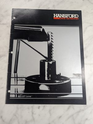 Hansford Davis Keyseater Sales Brochure Catalog Literature 1979