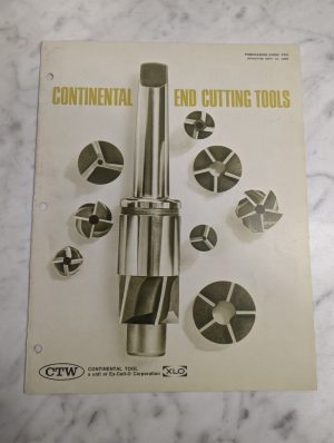 Continental End Cutting Tools Sales Brochure Purchase Guide P3H Literature 1968