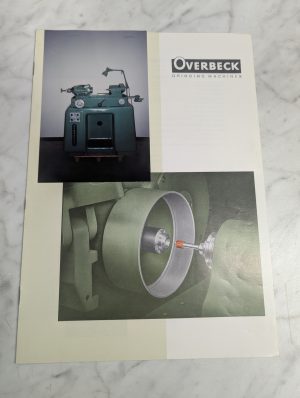 Info Overbeck Sales Brochure Literature Internal Grinding Machine Small Parts