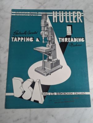 Bsa Tools Huller Tapping Threading Machines Sales Brochure Literature Catalog