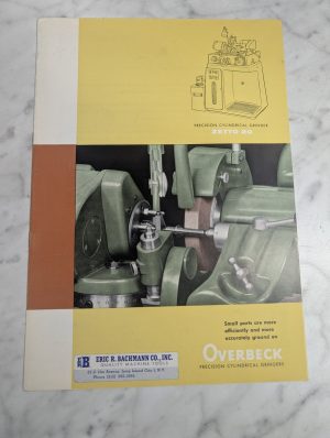 Overbeck Cylindrical Grinder Zetto 20 Sales Brochure Literature Catalog