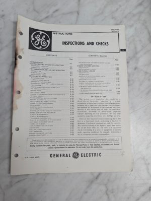 General Electric Diesel Engine Inspections Checks Instruction Manual Section Ii
