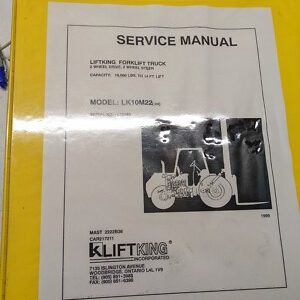 K Lift King Lk10M22 Forklift Truck Service Manual Repair 1999 Lt0563 Overhaul