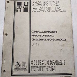 Hyster Parts Manual Book Challenger H40-50-60Xl H2.00-2.50-3.00Xl Forklift 1989