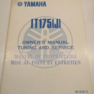 Original Yamaha Oem Owner Service Manual Book 1981 It175(J) 5X8-28199-70 Tuning