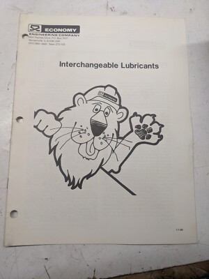 Economy Internachangeable Lubricants 1984 Guide Manual