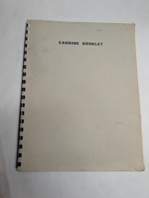 Foley Carbide Booklet Information Manual For Carbide Cutting Tools 1972