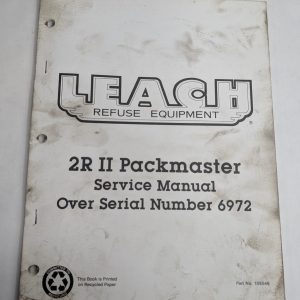 Leach Refuse Truck Body Equipment Beta Service Repair Manual Sn: 6972 & Over