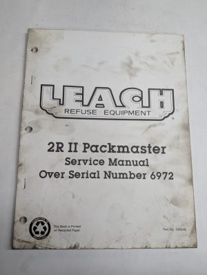 Leach Refuse Truck Body Equipment Beta Service Repair Manual Sn: 6972 & Over