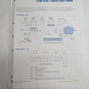 Allen Bradley Ab 1336 Plus Ii Adjustable Frequency Drive Quickstart Guide Manual