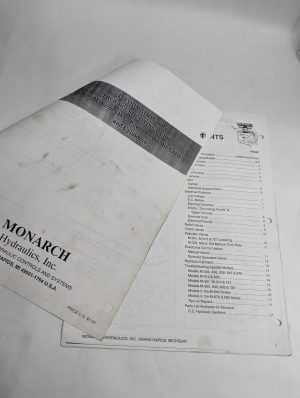 Monarch Hydraulics Troubleshooting Guide Service Manual M Series Dc Power Units