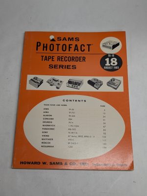 Sams Photofact Radio Tape Recorder Series Repair Data Manual Volume Tr-18 1965