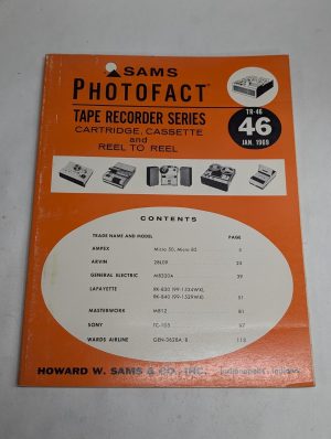 Sams Photofact Radio Tape Recorder Series Repair Data Manual Volume Tr-48 1969