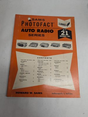 Sams Photofact Car Audio Auto Radio Series Repair Data Manual Volume Ar-21 1963