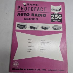 Sams Photofact Car Audio Auto Radio Series Repair Data Manual Volume Ar-256 1978