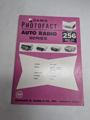 Sams Photofact Car Audio Auto Radio Series Repair Data Manual Volume Ar-256 1978