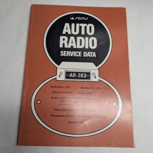 Sams Photofact Car Audio Auto Radio Series Repair Data Manual Volume Ar-283 1979