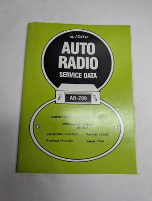 Sams Photofact Car Audio Auto Radio Series Repair Data Manual Volume Ar-299 1980