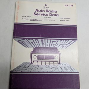Sams Photofact Car Audio Auto Radio Series Repair Data Manual Volume Ar-332 1982