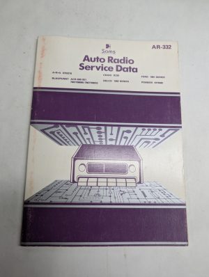 Sams Photofact Car Audio Auto Radio Series Repair Data Manual Volume Ar-332 1982