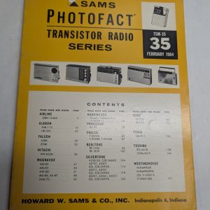 Sams Photofact Transistor Radio Series Repair Data Manual Volume Tsm-35 1964