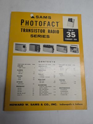 Sams Photofact Transistor Radio Series Repair Data Manual Volume Tsm-35 1964