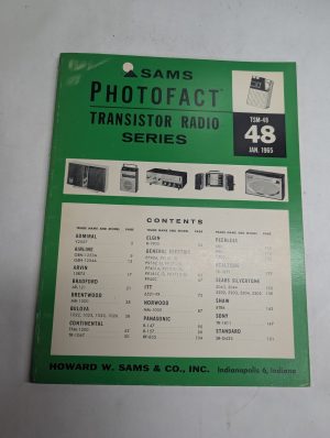 Sams Photofact Transistor Radio Series Repair Data Manual Volume Tsm-48 1965