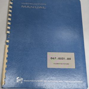 Tektronix Instruction Operator Service Manual 067-0521-00 Calibration Fixture
