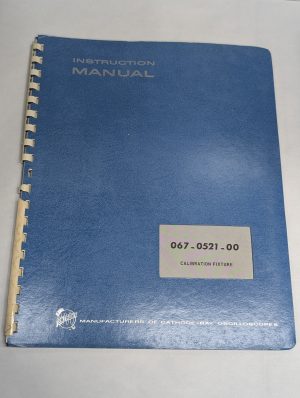 Tektronix Instruction Operator Service Manual 067-0521-00 Calibration Fixture